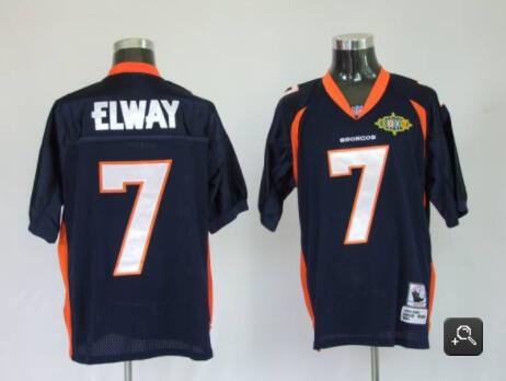 Youth Denver Broncos #7 John Elway Blue With 2010 Super Bowl Patch Mitchel & Ness Stitched Jersey